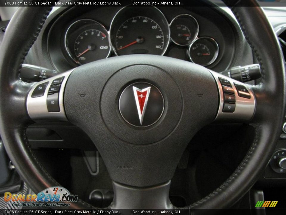 2008 Pontiac G6 GT Sedan Dark Steel Gray Metallic / Ebony Black Photo #15