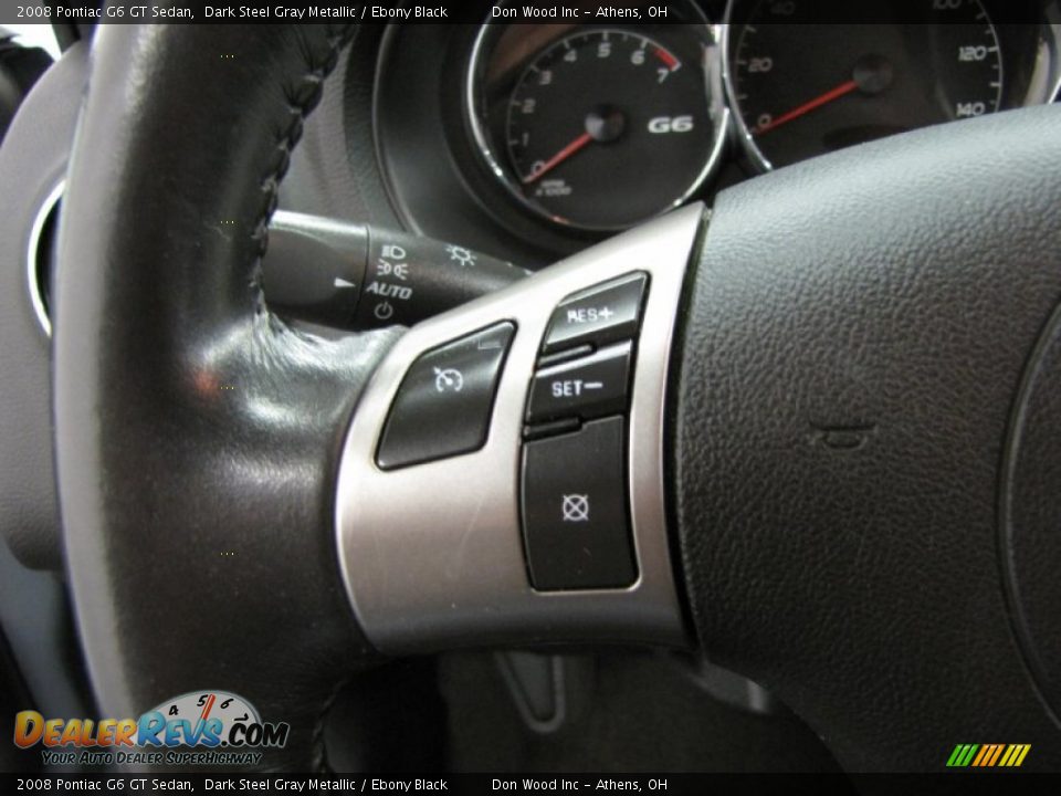 2008 Pontiac G6 GT Sedan Dark Steel Gray Metallic / Ebony Black Photo #16
