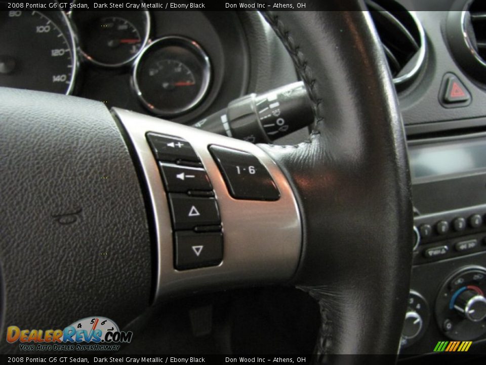 2008 Pontiac G6 GT Sedan Dark Steel Gray Metallic / Ebony Black Photo #17