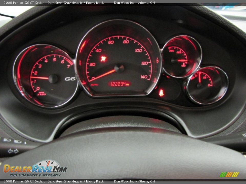 2008 Pontiac G6 GT Sedan Dark Steel Gray Metallic / Ebony Black Photo #20