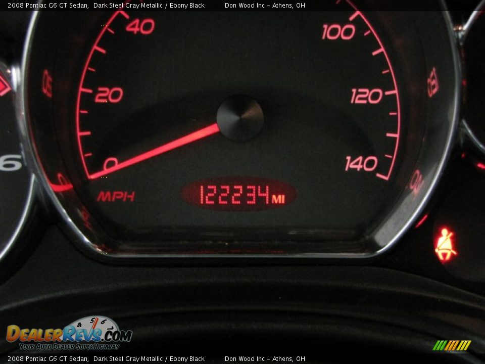 2008 Pontiac G6 GT Sedan Dark Steel Gray Metallic / Ebony Black Photo #21
