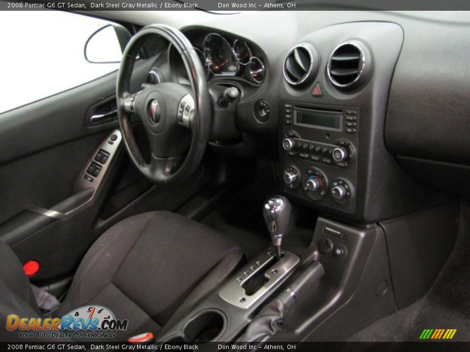2008 Pontiac G6 GT Sedan Dark Steel Gray Metallic / Ebony Black Photo #22