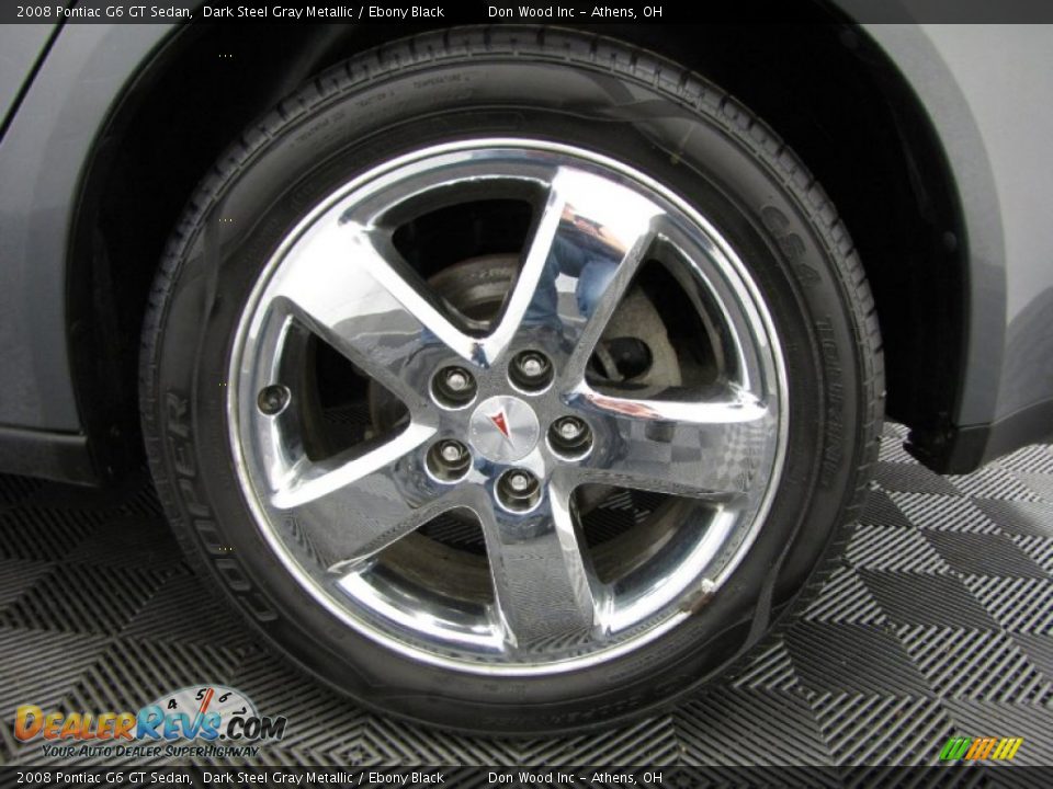 2008 Pontiac G6 GT Sedan Dark Steel Gray Metallic / Ebony Black Photo #24