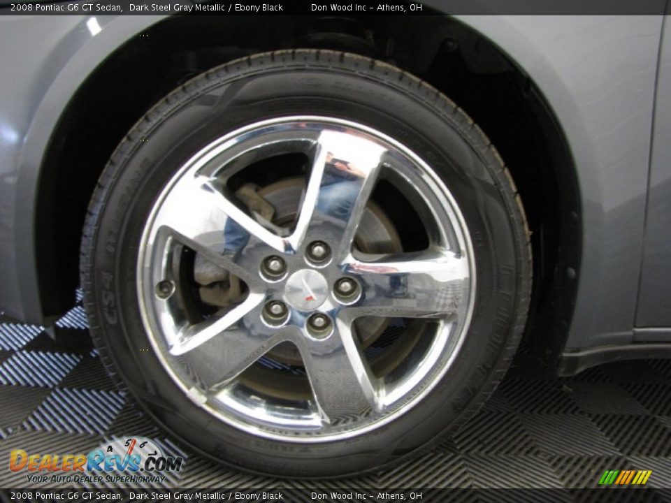 2008 Pontiac G6 GT Sedan Dark Steel Gray Metallic / Ebony Black Photo #25
