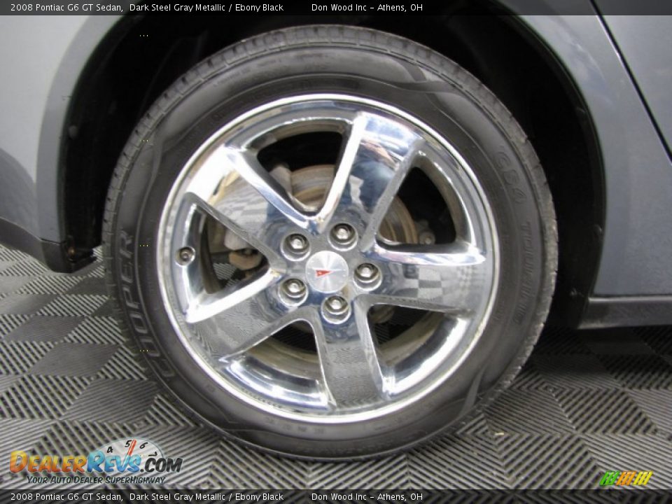 2008 Pontiac G6 GT Sedan Dark Steel Gray Metallic / Ebony Black Photo #26