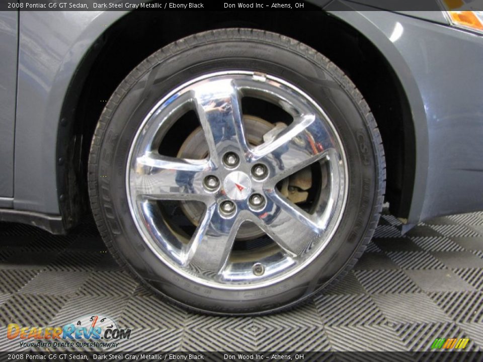 2008 Pontiac G6 GT Sedan Dark Steel Gray Metallic / Ebony Black Photo #27