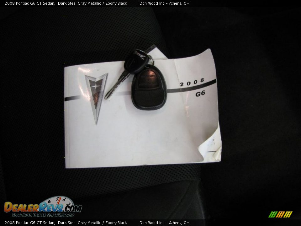 2008 Pontiac G6 GT Sedan Dark Steel Gray Metallic / Ebony Black Photo #28