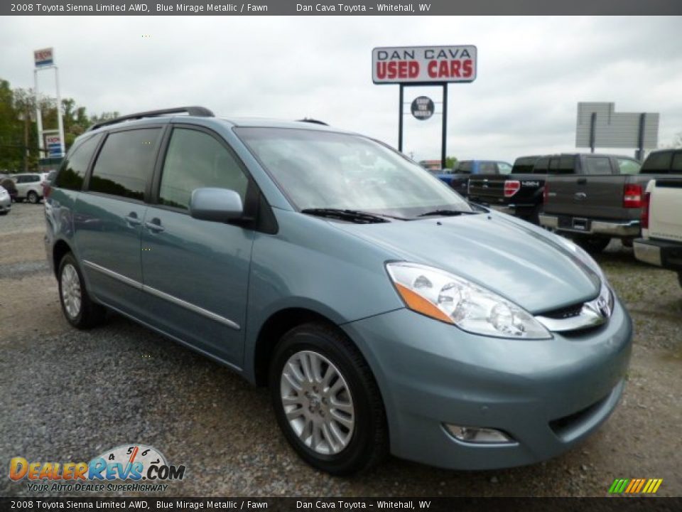 2008 Toyota Sienna Limited AWD Blue Mirage Metallic / Fawn Photo #1