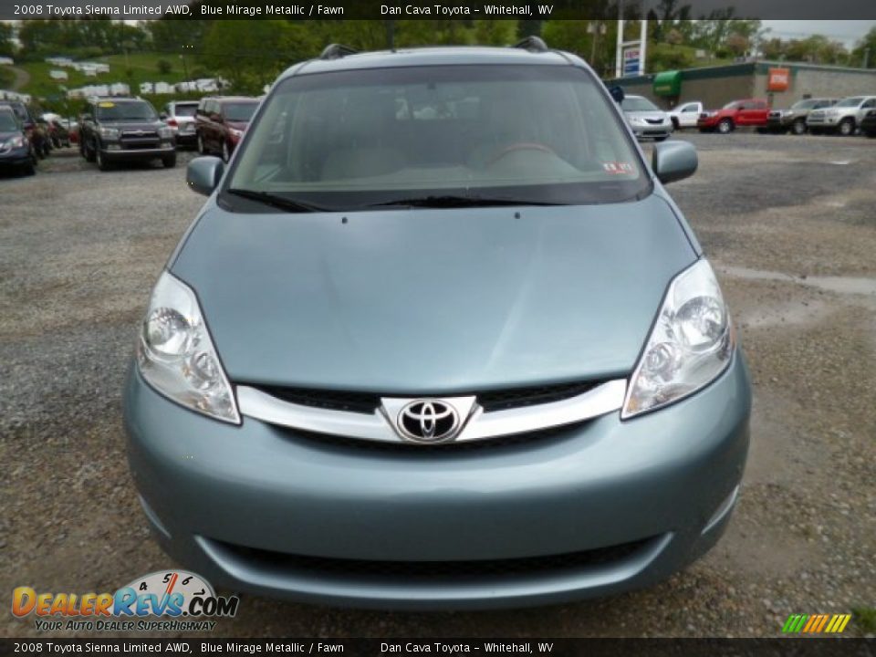 2008 Toyota Sienna Limited AWD Blue Mirage Metallic / Fawn Photo #2