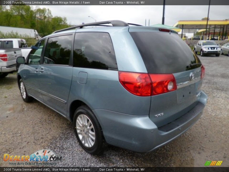 2008 Toyota Sienna Limited AWD Blue Mirage Metallic / Fawn Photo #4