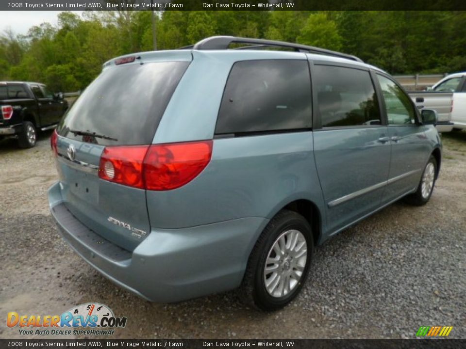 2008 Toyota Sienna Limited AWD Blue Mirage Metallic / Fawn Photo #5