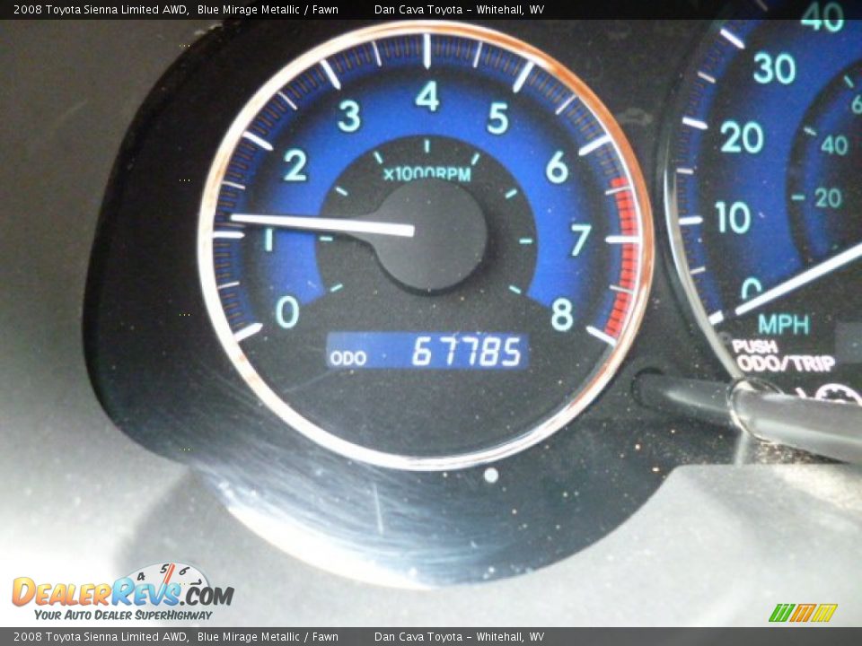 2008 Toyota Sienna Limited AWD Blue Mirage Metallic / Fawn Photo #15