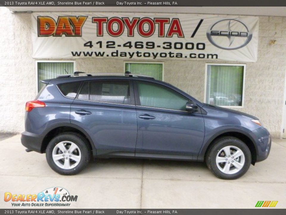 2013 Toyota RAV4 XLE AWD Shoreline Blue Pearl / Black Photo #1