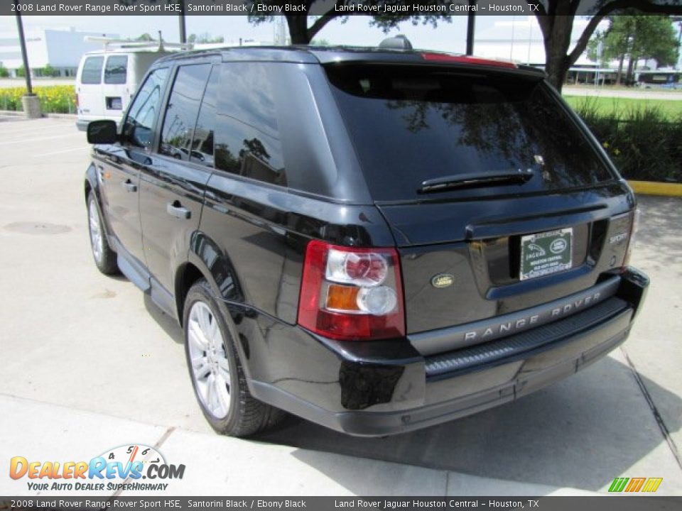 2008 Land Rover Range Rover Sport HSE Santorini Black / Ebony Black Photo #8