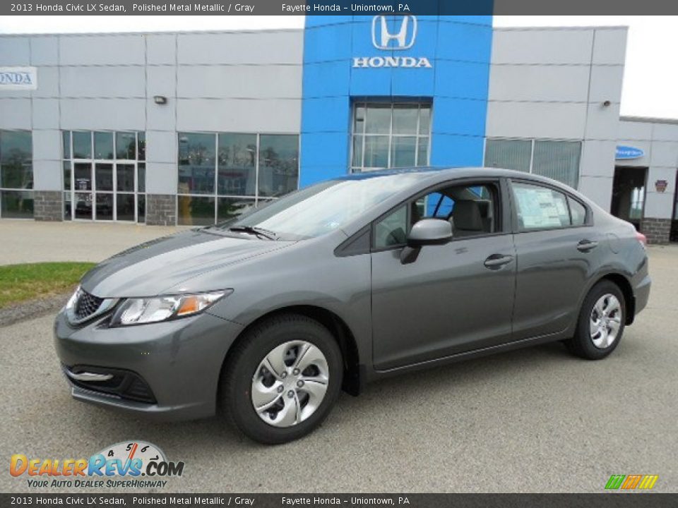 2013 Honda Civic LX Sedan Polished Metal Metallic / Gray Photo #1