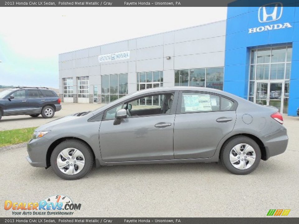 2013 Honda Civic LX Sedan Polished Metal Metallic / Gray Photo #2