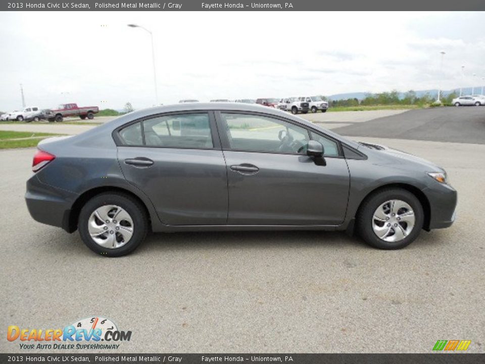 2013 Honda Civic LX Sedan Polished Metal Metallic / Gray Photo #4