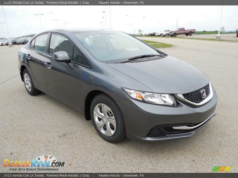 2013 Honda Civic LX Sedan Polished Metal Metallic / Gray Photo #5