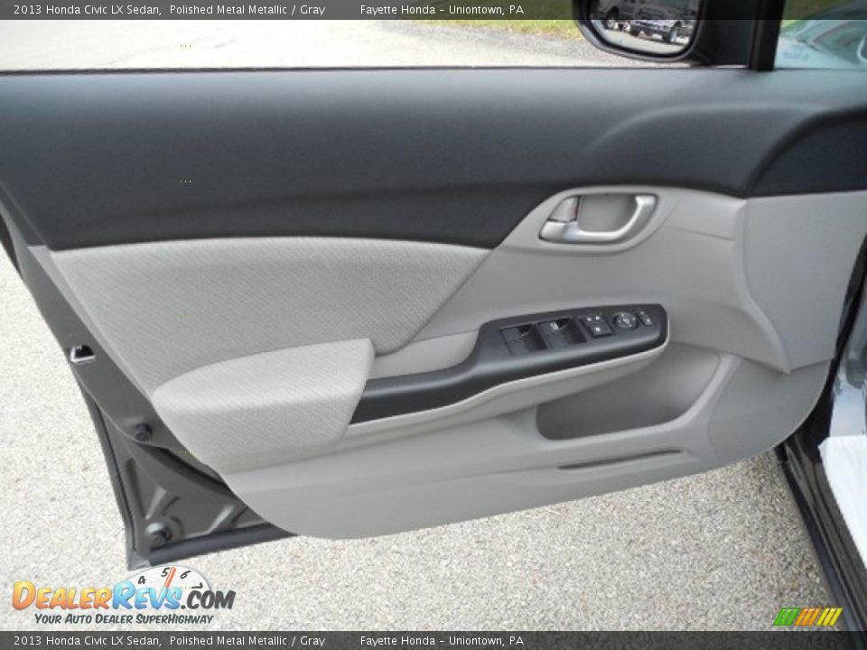 2013 Honda Civic LX Sedan Polished Metal Metallic / Gray Photo #6