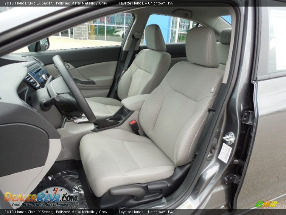 2013 Honda Civic LX Sedan Polished Metal Metallic / Gray Photo #7
