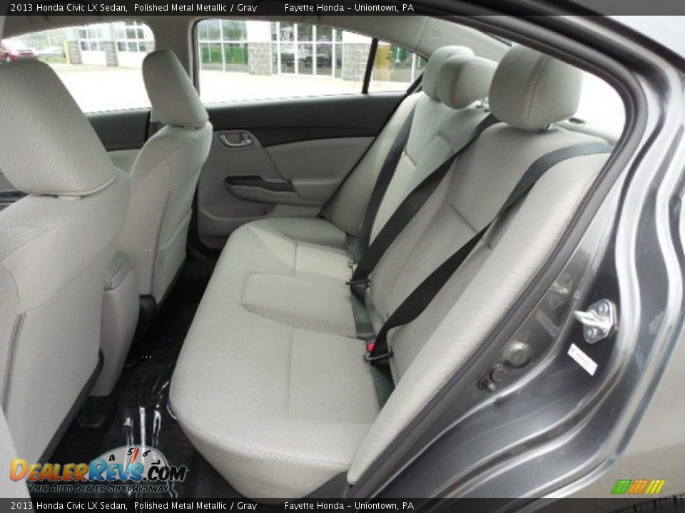 2013 Honda Civic LX Sedan Polished Metal Metallic / Gray Photo #8