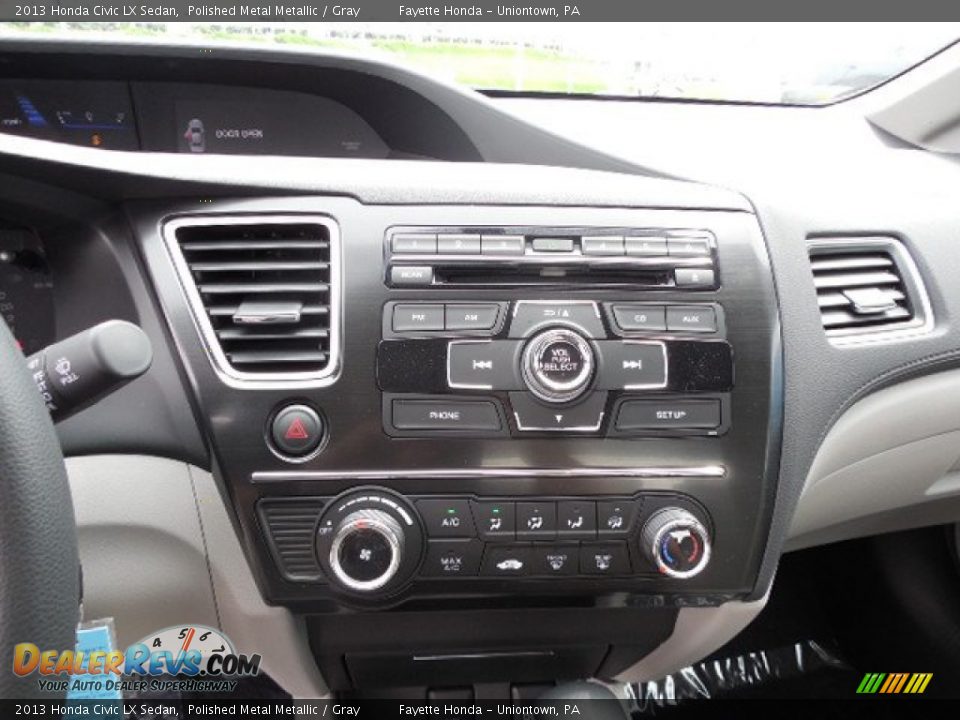 2013 Honda Civic LX Sedan Polished Metal Metallic / Gray Photo #12