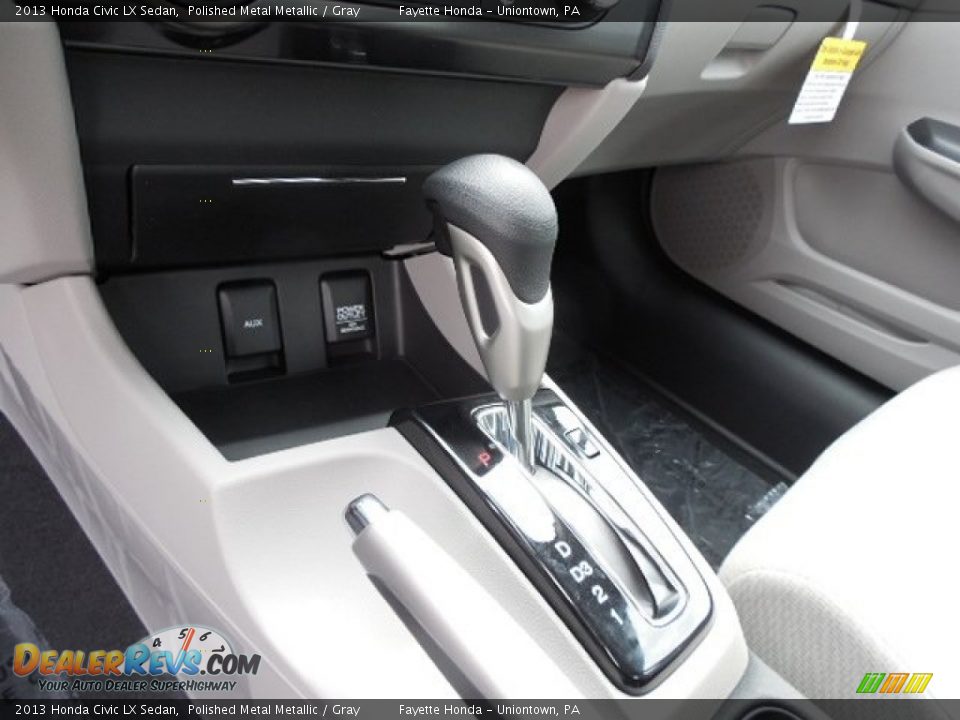 2013 Honda Civic LX Sedan Polished Metal Metallic / Gray Photo #13