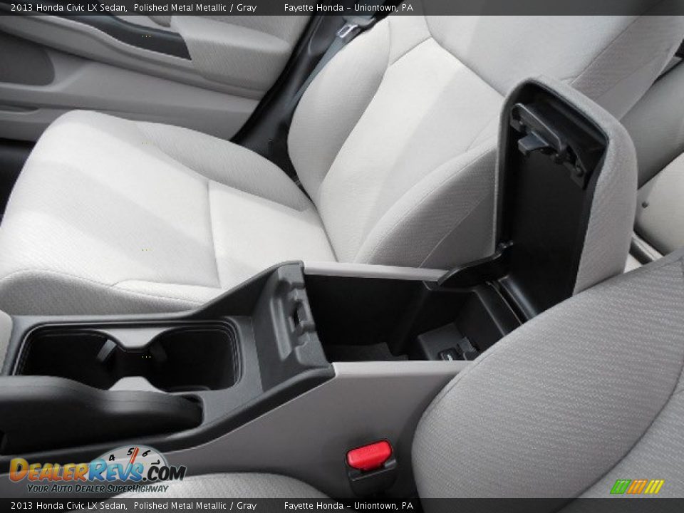 2013 Honda Civic LX Sedan Polished Metal Metallic / Gray Photo #14