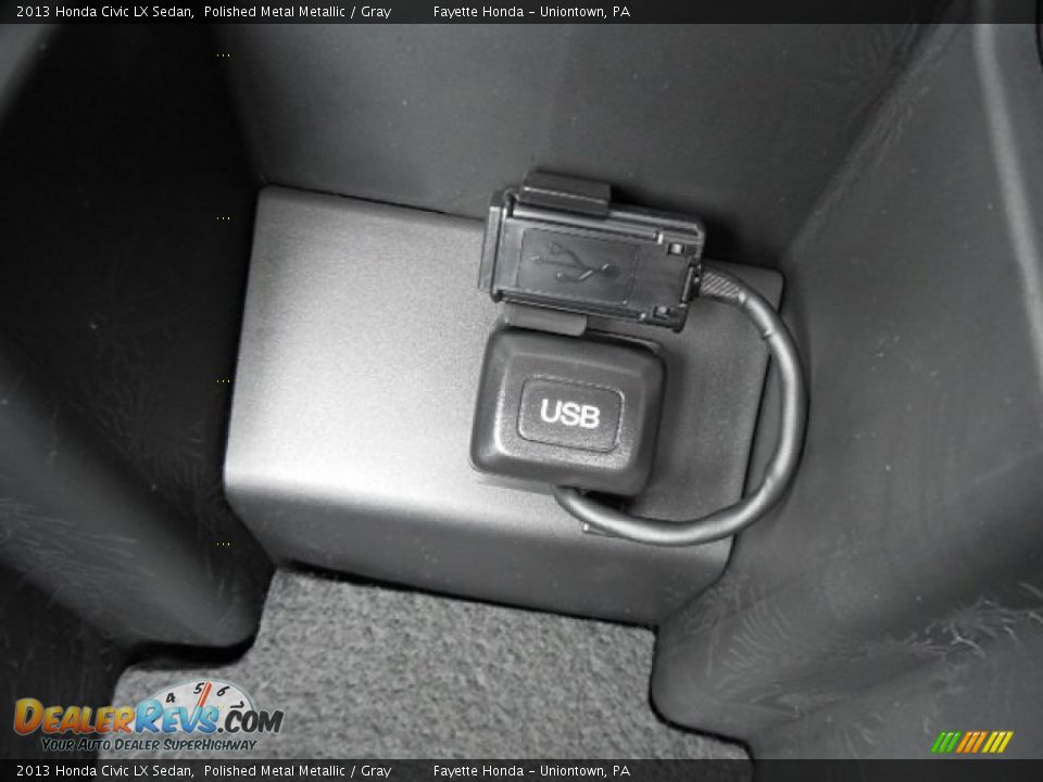 2013 Honda Civic LX Sedan Polished Metal Metallic / Gray Photo #15