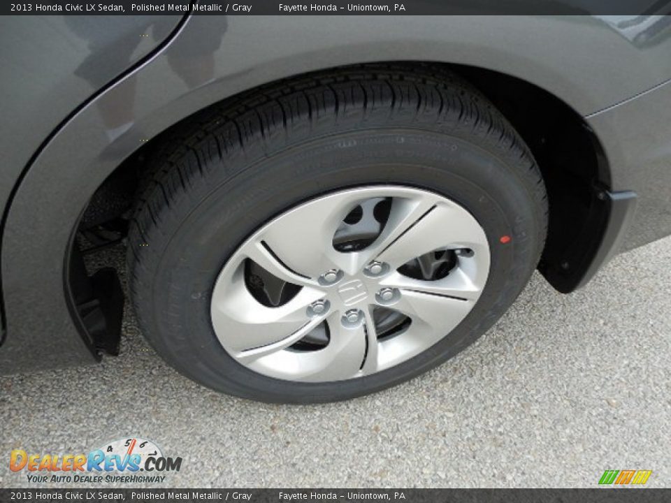 2013 Honda Civic LX Sedan Polished Metal Metallic / Gray Photo #16