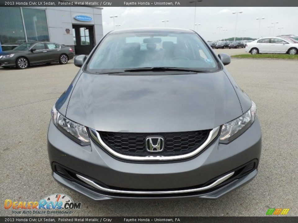 2013 Honda Civic LX Sedan Polished Metal Metallic / Gray Photo #19