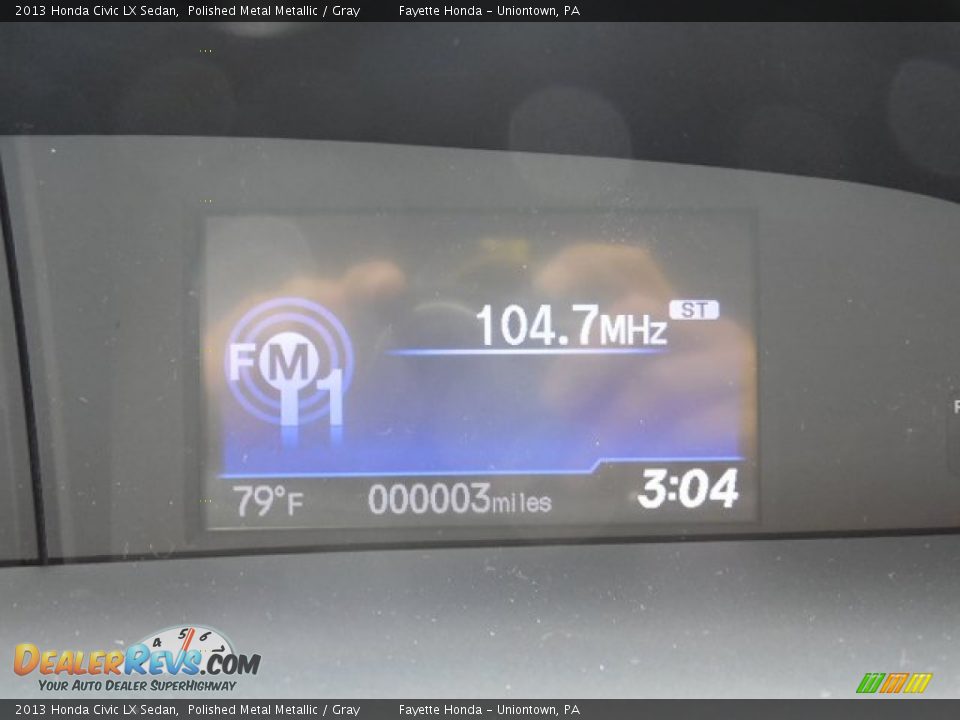 2013 Honda Civic LX Sedan Polished Metal Metallic / Gray Photo #20