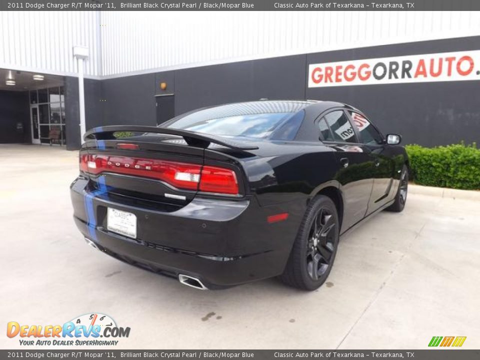 2011 Dodge Charger R/T Mopar '11 Brilliant Black Crystal Pearl / Black/Mopar Blue Photo #3