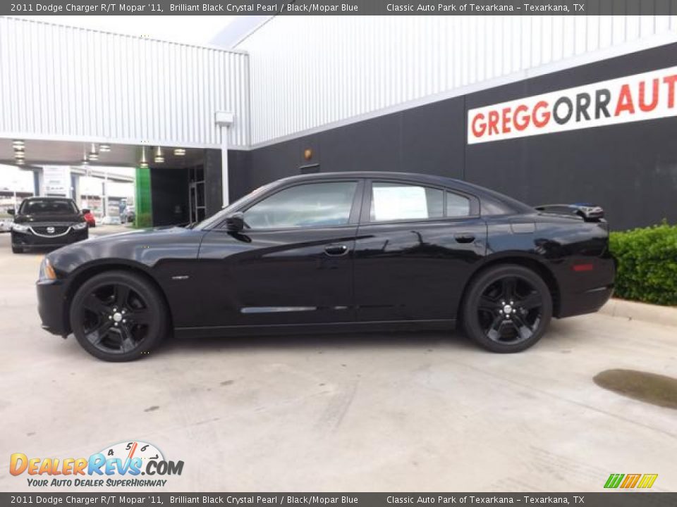 2011 Dodge Charger R/T Mopar '11 Brilliant Black Crystal Pearl / Black/Mopar Blue Photo #6