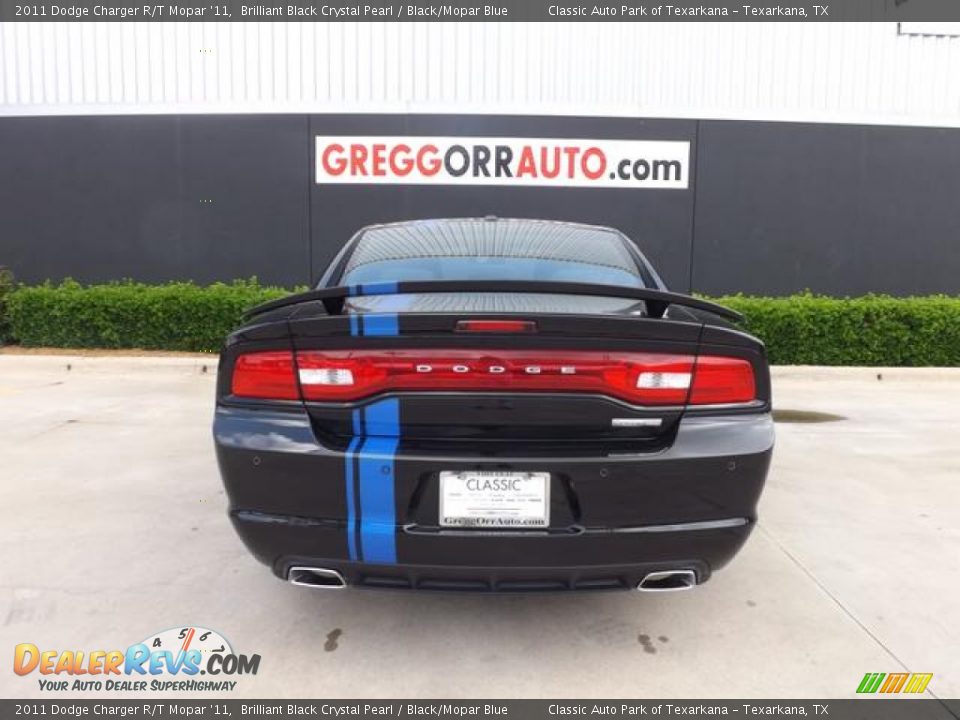 2011 Dodge Charger R/T Mopar '11 Brilliant Black Crystal Pearl / Black/Mopar Blue Photo #8