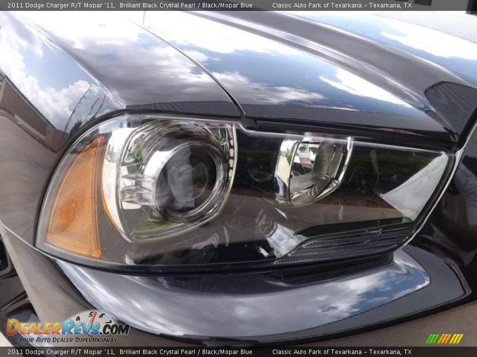 2011 Dodge Charger R/T Mopar '11 Brilliant Black Crystal Pearl / Black/Mopar Blue Photo #13