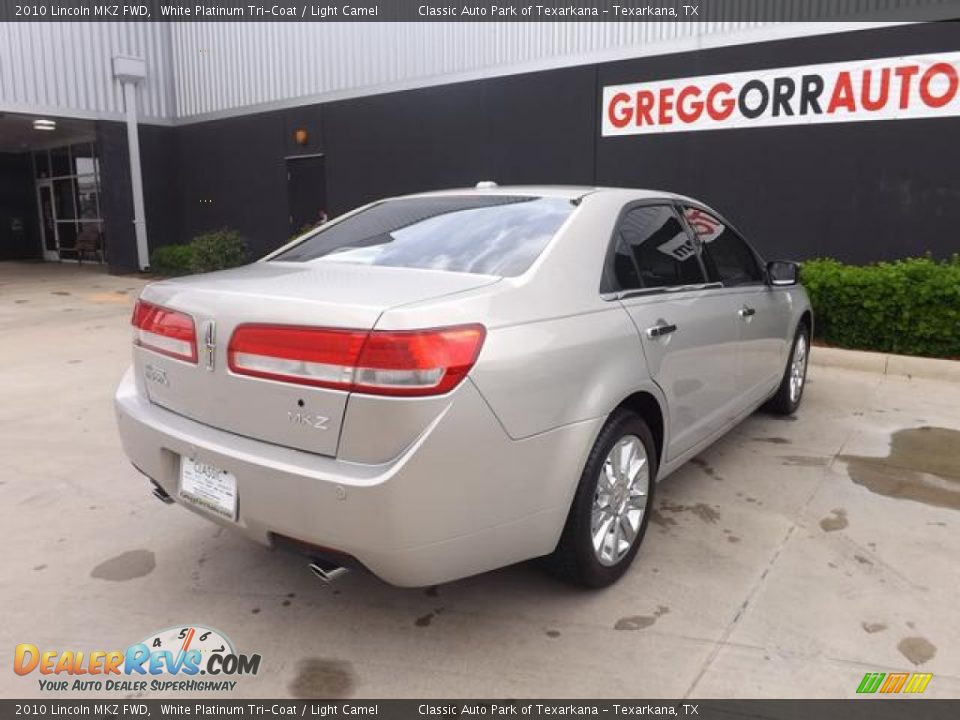 2010 Lincoln MKZ FWD White Platinum Tri-Coat / Light Camel Photo #3
