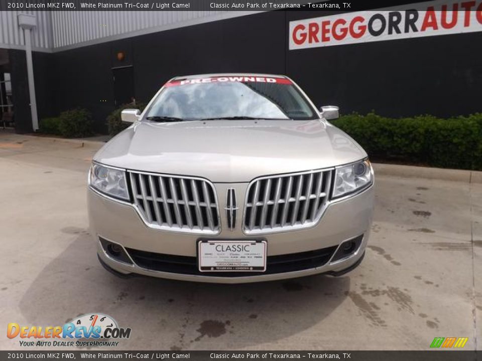 2010 Lincoln MKZ FWD White Platinum Tri-Coat / Light Camel Photo #7