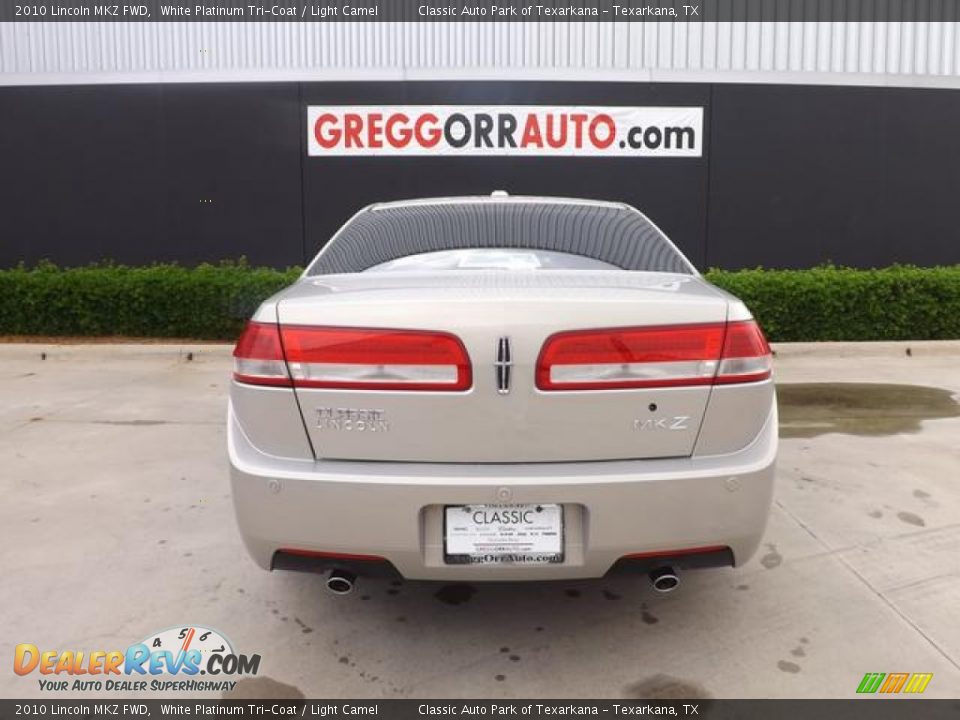 2010 Lincoln MKZ FWD White Platinum Tri-Coat / Light Camel Photo #8
