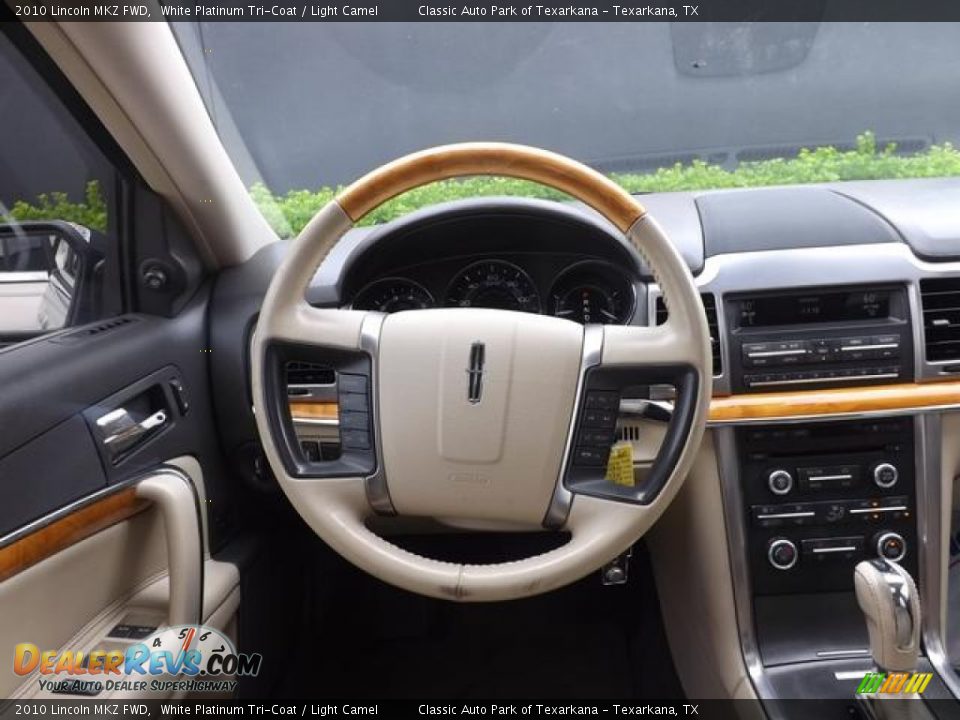 2010 Lincoln MKZ FWD White Platinum Tri-Coat / Light Camel Photo #18