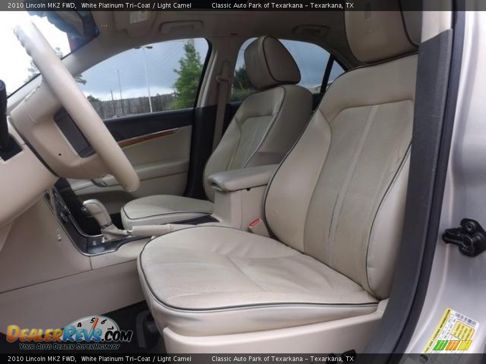 2010 Lincoln MKZ FWD White Platinum Tri-Coat / Light Camel Photo #27