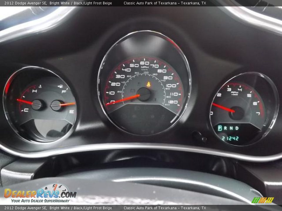 2012 Dodge Avenger SE Bright White / Black/Light Frost Beige Photo #22