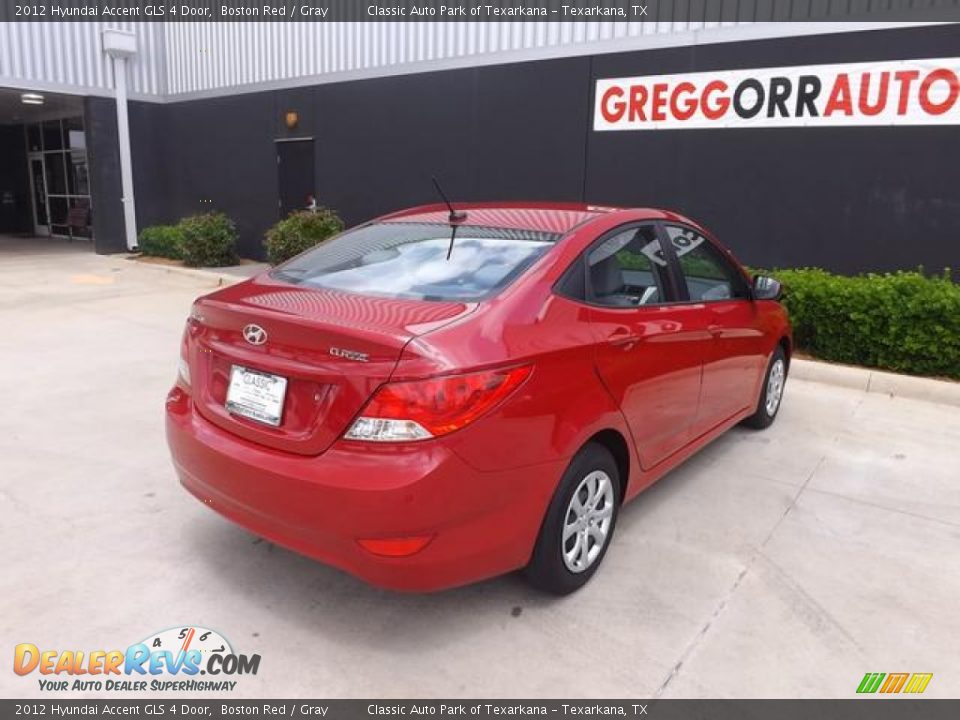 2012 Hyundai Accent GLS 4 Door Boston Red / Gray Photo #3