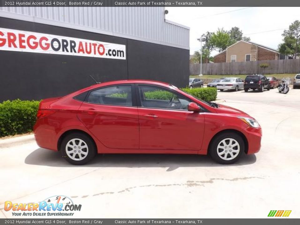 2012 Hyundai Accent GLS 4 Door Boston Red / Gray Photo #5