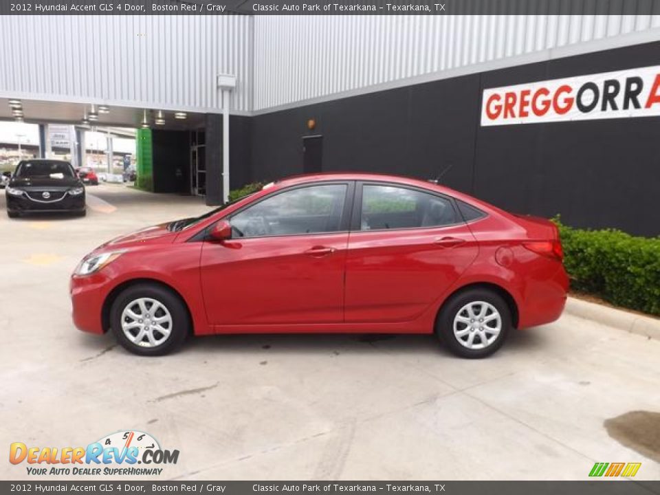2012 Hyundai Accent GLS 4 Door Boston Red / Gray Photo #6