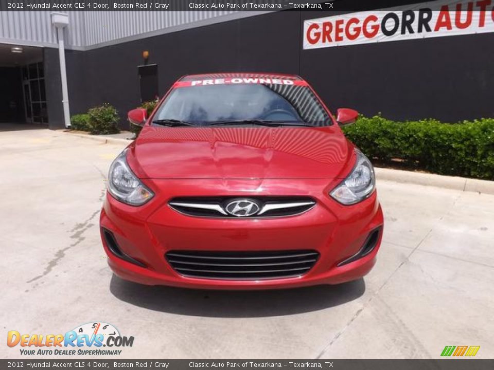 2012 Hyundai Accent GLS 4 Door Boston Red / Gray Photo #7