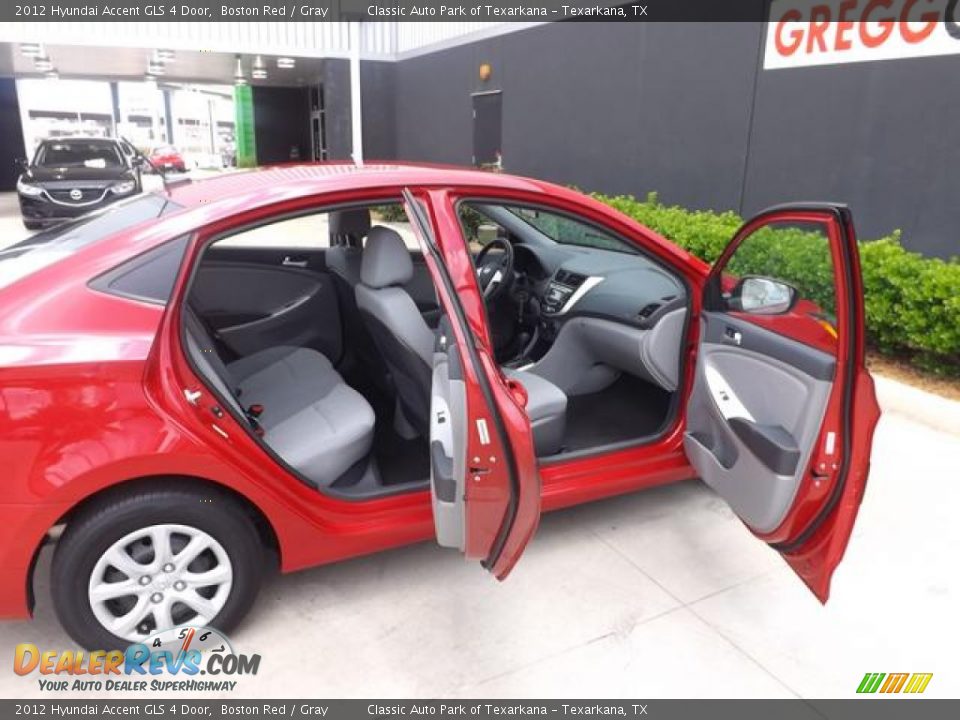 2012 Hyundai Accent GLS 4 Door Boston Red / Gray Photo #9