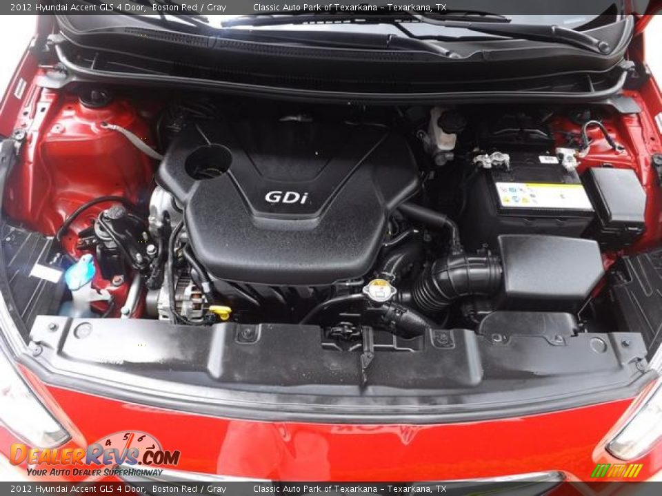 2012 Hyundai Accent GLS 4 Door Boston Red / Gray Photo #12