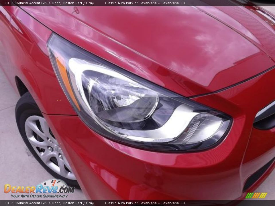 2012 Hyundai Accent GLS 4 Door Boston Red / Gray Photo #13