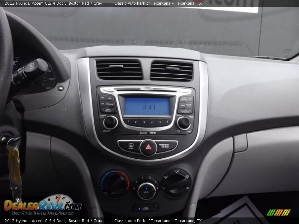 2012 Hyundai Accent GLS 4 Door Boston Red / Gray Photo #17